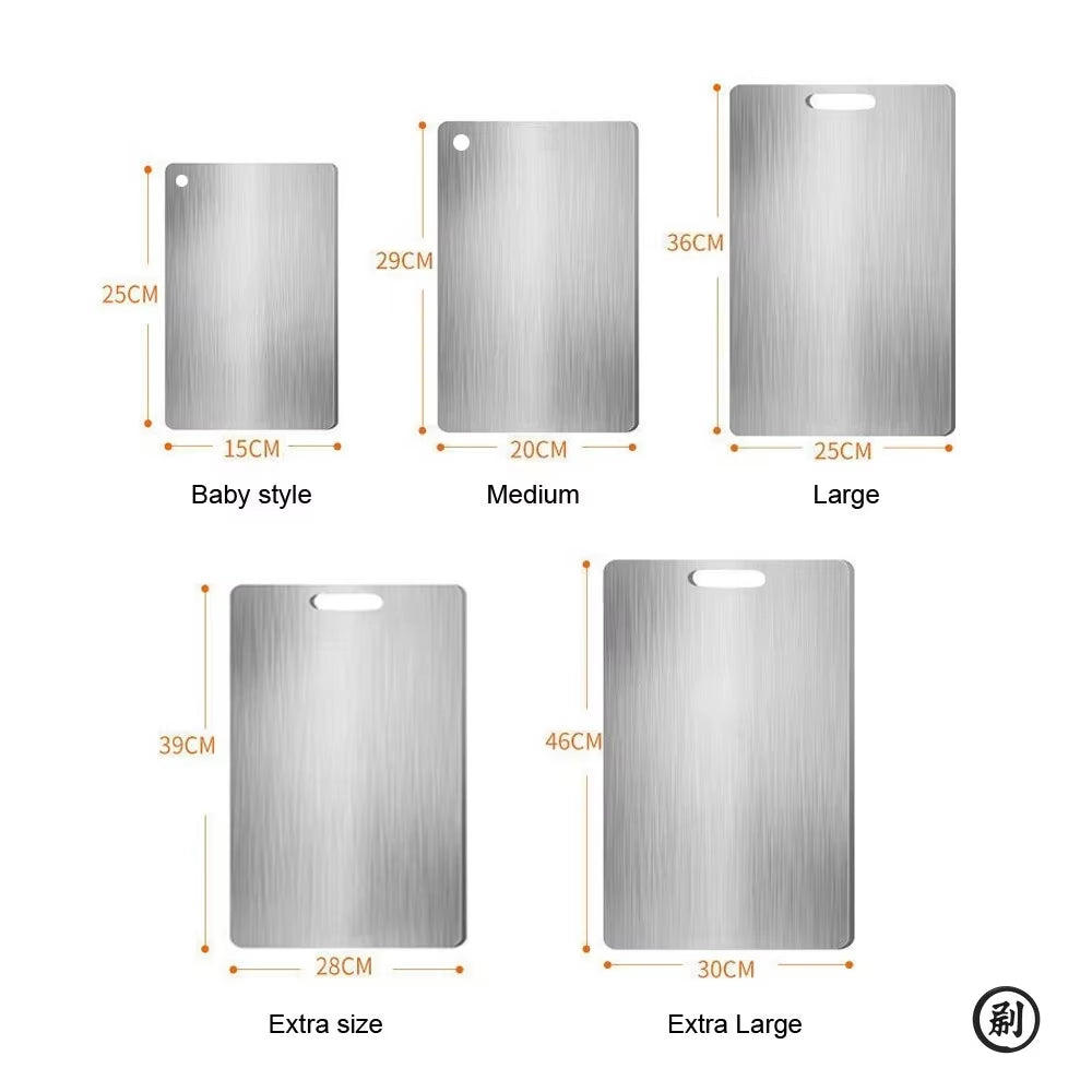 Stainless Steel Panel and Chopping Board Kitchen Household Thickened Double Sided Cutting Board Block Kneading Dough Boards