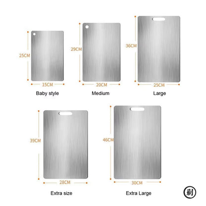 Stainless Steel Panel and Chopping Board Kitchen Household Thickened Double Sided Cutting Board Block Kneading Dough Boards